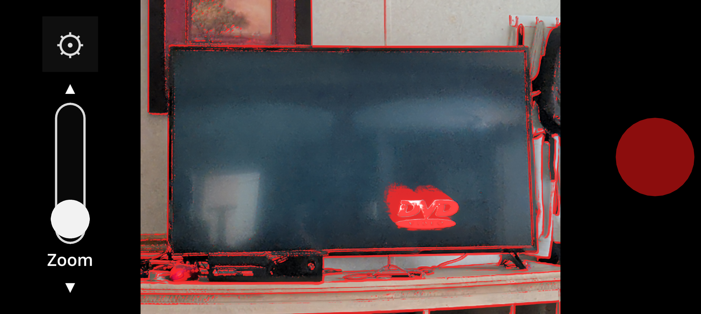 Motion Augmentat-inator highlighting a bouncing DVD logo on a TV screen
