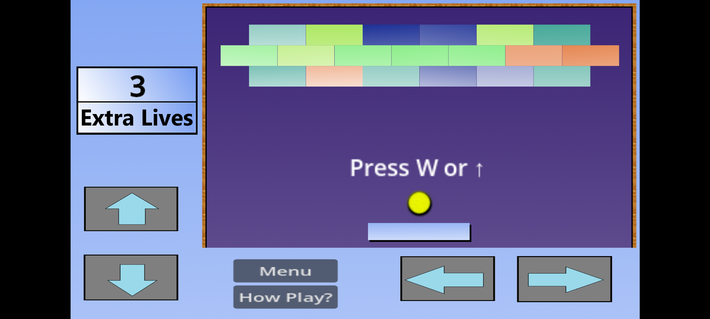 Rage Game Arcade block-breaking minigame