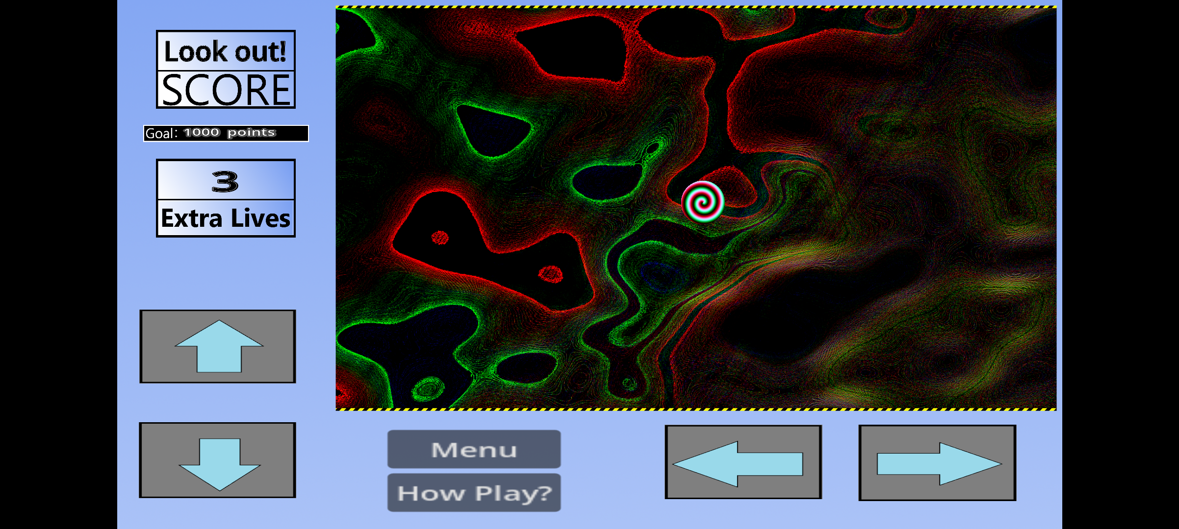 Rage Game Arcade flow-field dodging minigame
