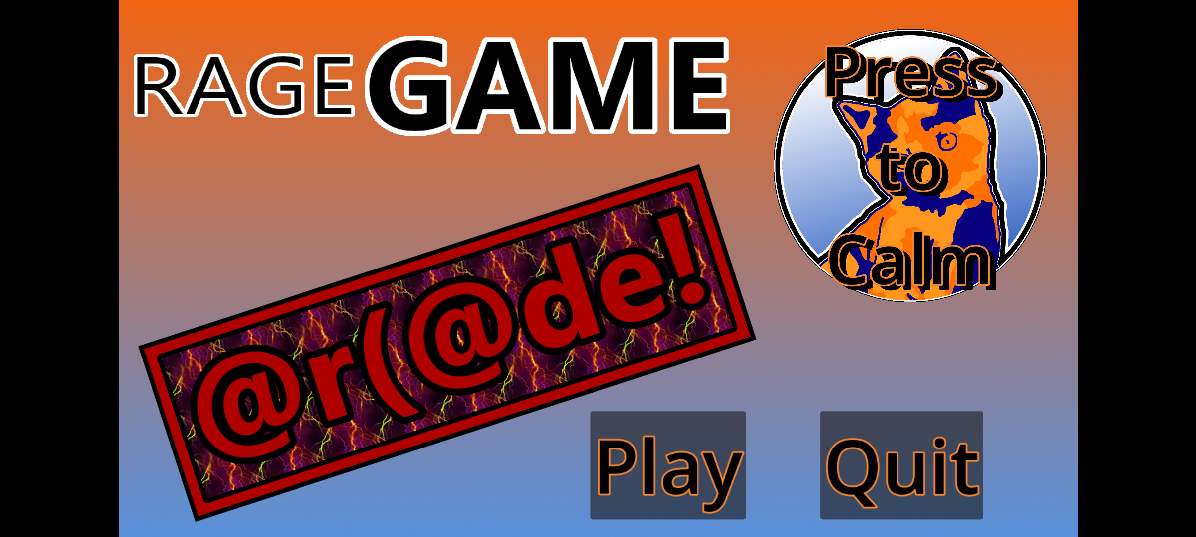 Rage Game Arcade title screen
