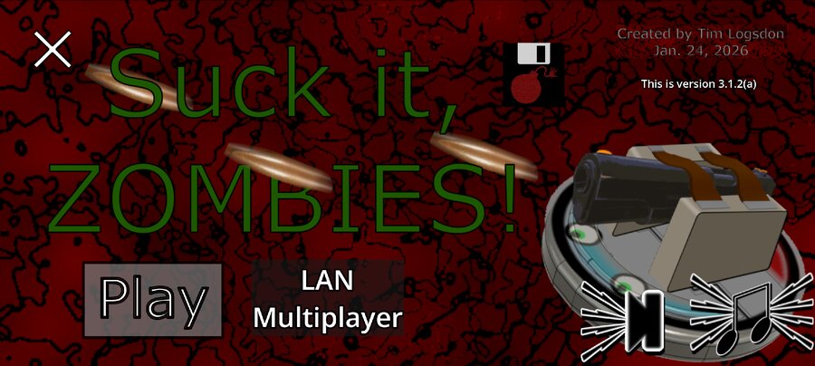 Suck It, Zombies! title screen
